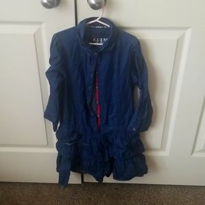 Girls 10/12 denim long sleeve dress